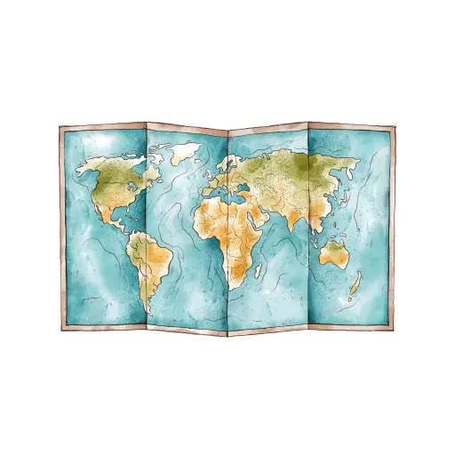 Illustratie landkaart